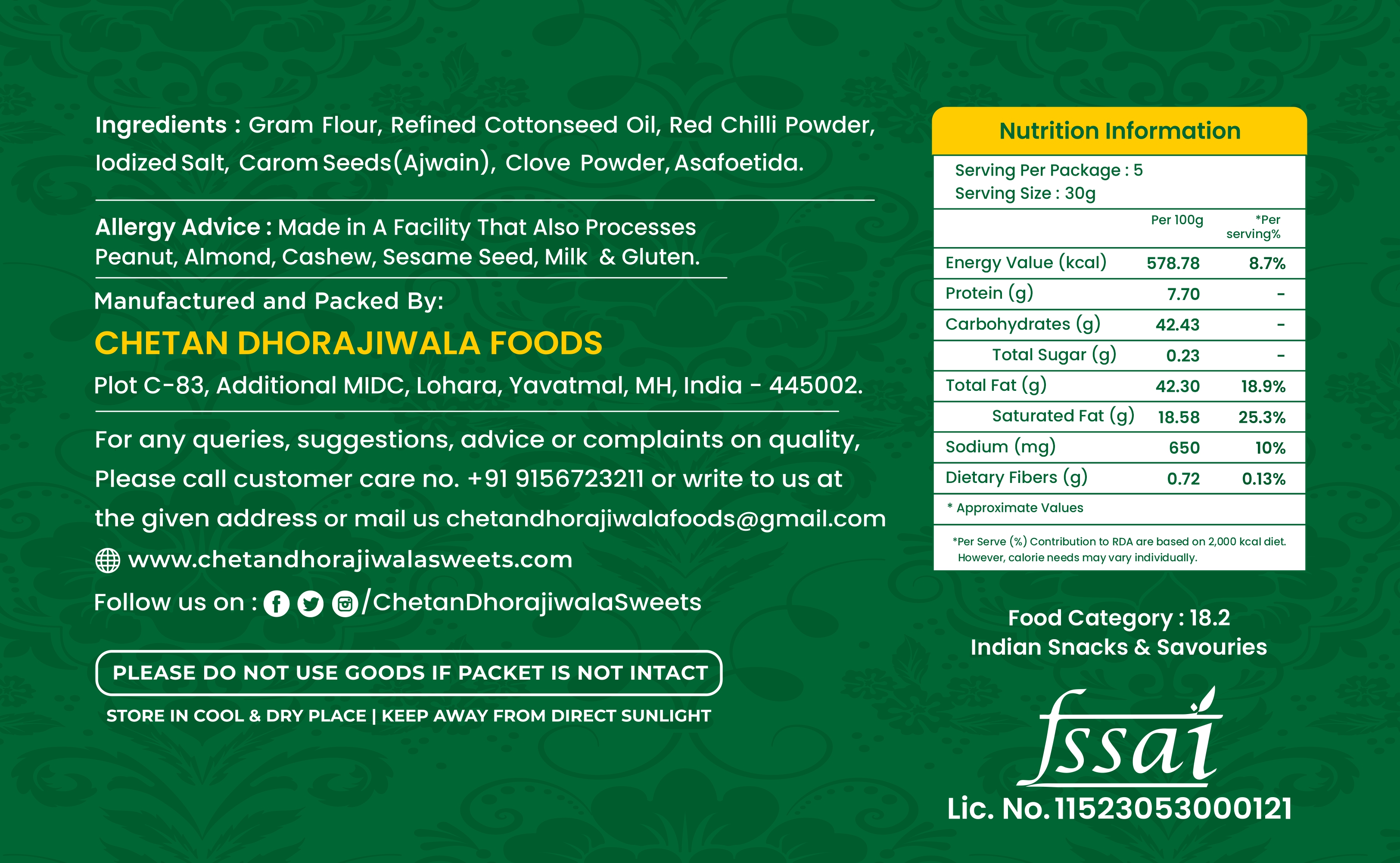 SABJI SEV Alternate